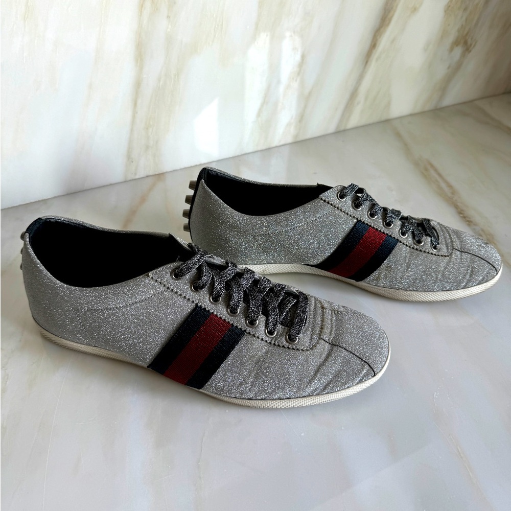 Size 10 Gucci Glitter Ace Sneakers